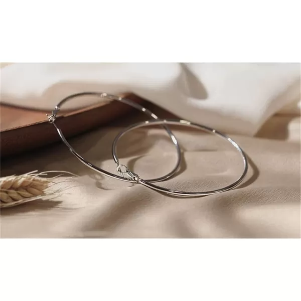 4 Pairs Minimalist Big Hoop Earrings Set for Women Girls Stainless Steel Hypoallergenic Geometric Big Large Huggie Hoops Dangle Loop Earring Fashion Punk Jewelry Sensitive Ears 3456mm Silver4 Pairs Minimalist Big Hoop Earrings Set for Women Girls Stainless Steel Hypoallergenic Geometric Big Large Huggie Hoops Dangle Loop Earring Fashion Punk Jewelry Sensitive Ears 3456mm Silver