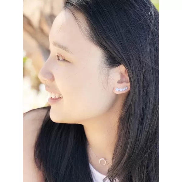 4 Star Cuff Wrap Climber Crawler Earrings for Women Teen Girls S925 Sterling Silver Sweep Up Hypoallergenic Hook Pin Piercing Ear Cute Constellation Fashion Jewelry Dainty Gift White Gold Plated4 Star Cuff Wrap Climber Crawler Earrings for Women Teen Girls S925 Sterling Silver Sweep Up Hypoallergenic Hook Pin Piercing Ear Cute Constellation Fashion Jewelry Dainty Gift White Gold Plated