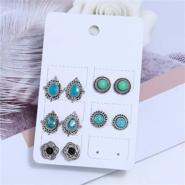 5 Pairs Boho Small Stud Earrings Set for Women Girls Vintage Imitation Turquoise Blue Teardrop Flower Studs Cartilage Tragus Post Trendy Dainty Bohemian Jewelry Birthday Party Gifts Best Friend5 Pairs Boho Small Stud Earrings Set for Women Girls Vintage Imitation Turquoise Blue Teardrop Flower Studs Cartilage Tragus Post Trendy Dainty Bohemian Jewelry Birthday Party Gifts Best Friend