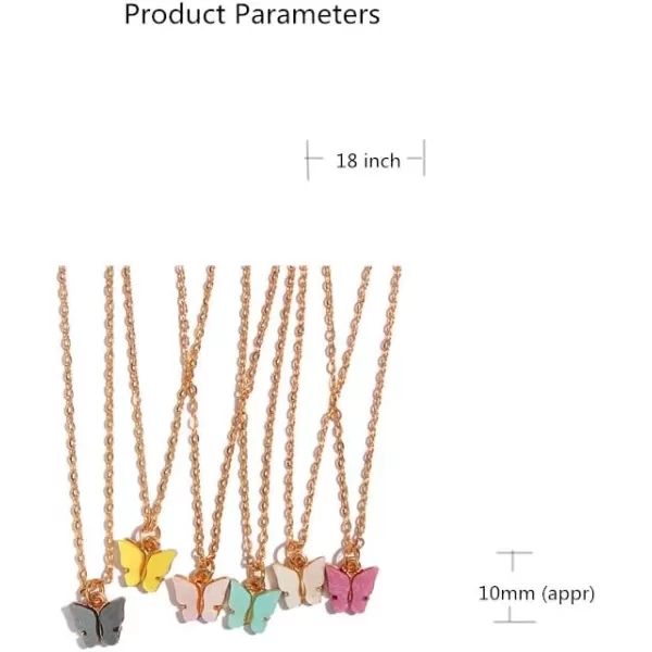 Acrylic Butterfly Pendant Necklace for Women Girls Gold Plated 18 Inch Charm Chain Dainty Multiple Colours Butterflies Animal Necklaces Cute Elegant Jewelry Gifts for Little Girl BlueAcrylic Butterfly Pendant Necklace for Women Girls Gold Plated 18 Inch Charm Chain Dainty Multiple Colours Butterflies Animal Necklaces Cute Elegant Jewelry Gifts for Little Girl Blue