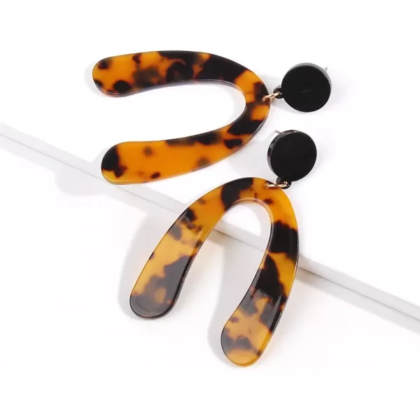Acrylic Tortoiseshell Earrings for Women Girls Exaggerated Large Big Resin Mottled Statement Drop Dangle Geometric Hoop Lightweight Earring Fashion Boho Y2K Jewelry HorseshoeAcrylic Tortoiseshell Earrings for Women Girls Exaggerated Large Big Resin Mottled Statement Drop Dangle Geometric Hoop Lightweight Earring Fashion Boho Y2K Jewelry Horseshoe