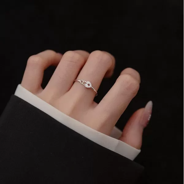 Adjustable CZ Heart Safety Pin 925 Sterling Silver Ring for Women Girls Expandable Open Wrap Finger Rings Comfort Fit Dainty Cute Engagement Statement Jewelry Gift Birthday WeddingAdjustable CZ Heart Safety Pin 925 Sterling Silver Ring for Women Girls Expandable Open Wrap Finger Rings Comfort Fit Dainty Cute Engagement Statement Jewelry Gift Birthday Wedding