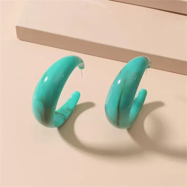 Big Acrylic Dangle Hoop Earrings for Women Girls Vintage Boho Resin C Shape Charms Drop Dangling Stud Lightweight Earring Retro Y2K Party Jewelry BlueBig Acrylic Dangle Hoop Earrings for Women Girls Vintage Boho Resin C Shape Charms Drop Dangling Stud Lightweight Earring Retro Y2K Party Jewelry Blue
