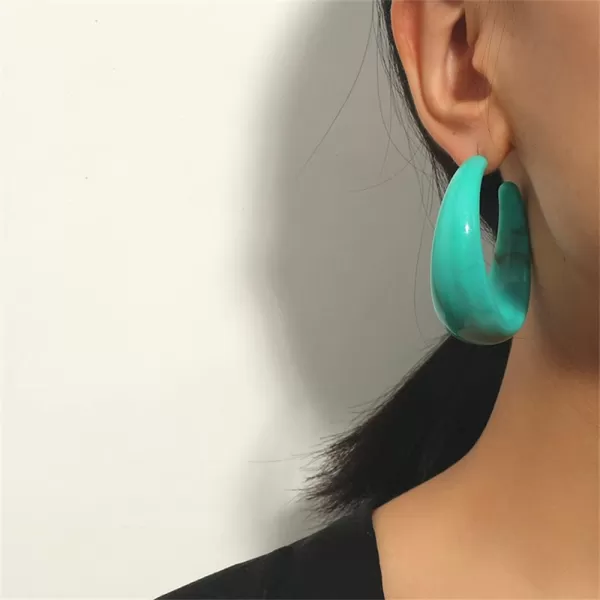 Big Acrylic Dangle Hoop Earrings for Women Girls Vintage Boho Resin C Shape Charms Drop Dangling Stud Lightweight Earring Retro Y2K Party Jewelry BlueBig Acrylic Dangle Hoop Earrings for Women Girls Vintage Boho Resin C Shape Charms Drop Dangling Stud Lightweight Earring Retro Y2K Party Jewelry Blue