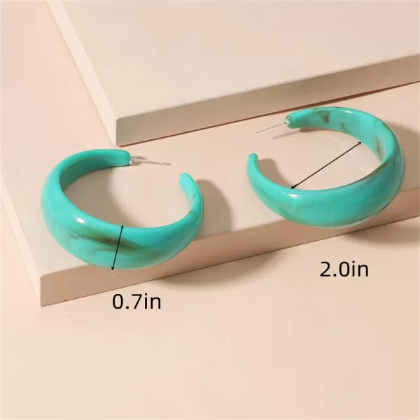 Big Acrylic Dangle Hoop Earrings for Women Girls Vintage Boho Resin C Shape Charms Drop Dangling Stud Lightweight Earring Retro Y2K Party Jewelry BlueBig Acrylic Dangle Hoop Earrings for Women Girls Vintage Boho Resin C Shape Charms Drop Dangling Stud Lightweight Earring Retro Y2K Party Jewelry Blue