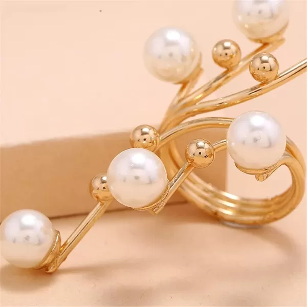 Big Branch Pearl Statement Ring for Women Girls Gold Balls Faux Pearls Antique Expandable Layered Open Band Wrap Finger Rings Adjustable Comfort Fit Art Deco Exaggerated JewelryBig Branch Pearl Statement Ring for Women Girls Gold Balls Faux Pearls Antique Expandable Layered Open Band Wrap Finger Rings Adjustable Comfort Fit Art Deco Exaggerated Jewelry
