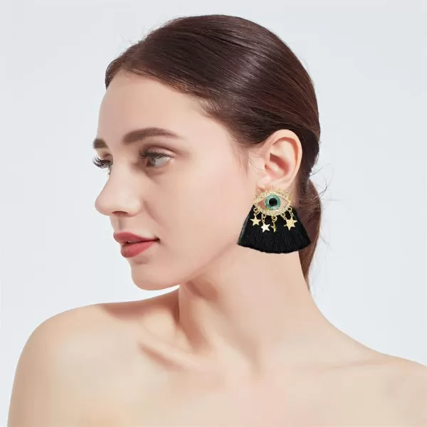 Big Evil Eye Fringe Dangle Drop Earrings for Women Girls Gold Plated Cubic Zirconia Boho Blue Eyes Star Statement Dangling Stud Earring Fashion Dainty Amulet Jewelry Gifts Birthday ChristmasBig Evil Eye Fringe Dangle Drop Earrings for Women Girls Gold Plated Cubic Zirconia Boho Blue Eyes Star Statement Dangling Stud Earring Fashion Dainty Amulet Jewelry Gifts Birthday Christmas