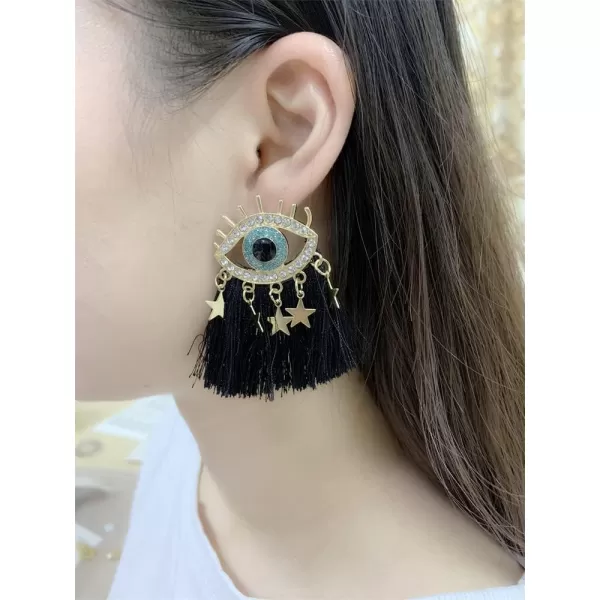 Big Evil Eye Fringe Dangle Drop Earrings for Women Girls Gold Plated Cubic Zirconia Boho Blue Eyes Star Statement Dangling Stud Earring Fashion Dainty Amulet Jewelry Gifts Birthday ChristmasBig Evil Eye Fringe Dangle Drop Earrings for Women Girls Gold Plated Cubic Zirconia Boho Blue Eyes Star Statement Dangling Stud Earring Fashion Dainty Amulet Jewelry Gifts Birthday Christmas