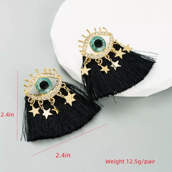 Big Evil Eye Fringe Dangle Drop Earrings for Women Girls Gold Plated Cubic Zirconia Boho Blue Eyes Star Statement Dangling Stud Earring Fashion Dainty Amulet Jewelry Gifts Birthday ChristmasBig Evil Eye Fringe Dangle Drop Earrings for Women Girls Gold Plated Cubic Zirconia Boho Blue Eyes Star Statement Dangling Stud Earring Fashion Dainty Amulet Jewelry Gifts Birthday Christmas