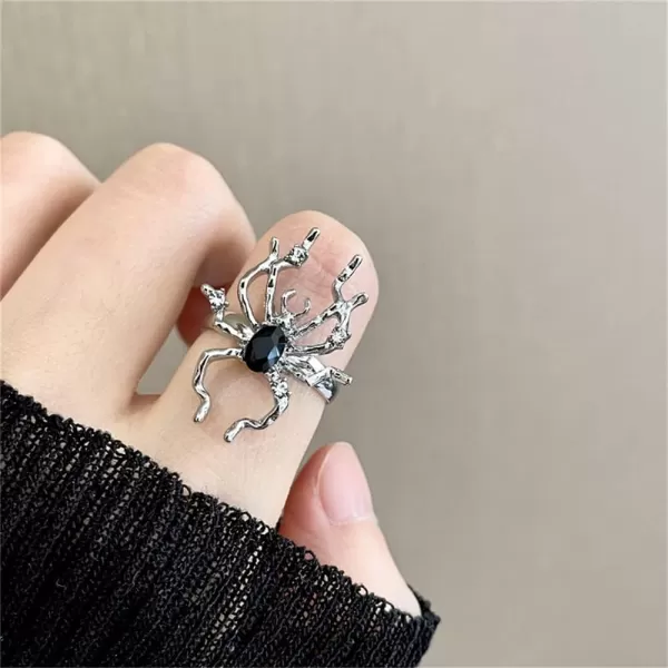 Black CZ Spider Statement Ring Earrings for Women Girls 925 Sterling Silver Post Animal Stud Earring Unisex Halloween Christmas Cosplay Party Animal JewelryBlack CZ Spider Statement Ring Earrings for Women Girls 925 Sterling Silver Post Animal Stud Earring Unisex Halloween Christmas Cosplay Party Animal Jewelry
