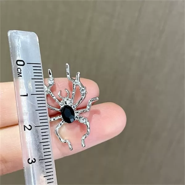 Black CZ Spider Statement Ring Earrings for Women Girls 925 Sterling Silver Post Animal Stud Earring Unisex Halloween Christmas Cosplay Party Jewelry EarringsBlack CZ Spider Statement Ring Earrings for Women Girls 925 Sterling Silver Post Animal Stud Earring Unisex Halloween Christmas Cosplay Party Jewelry Earrings