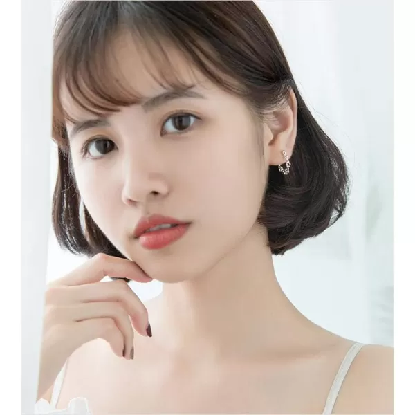 Boho Filigree Huggie Hoop Earrings for Women Girls S925 Sterling Silver Fashion Vintage Bohemian Hollow Flower Leverback ClickTop Small Hoops Earring Dainty Best Friends Gifts for MomSilver