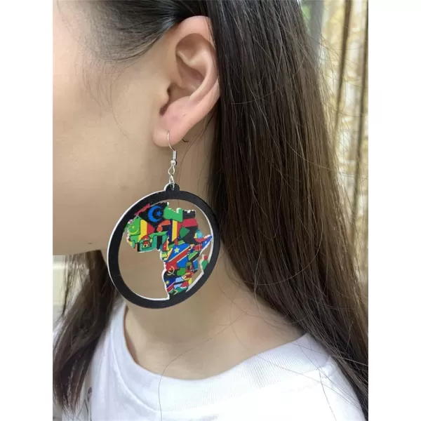 Boho Map Wooden Statement Drop Dangle Earrings for Women Girls Lightweight Charms Dangling Hook Stud Retro Ethnic Bohemian JewelryBoho Map Wooden Statement Drop Dangle Earrings for Women Girls Lightweight Charms Dangling Hook Stud Retro Ethnic Bohemian Jewelry