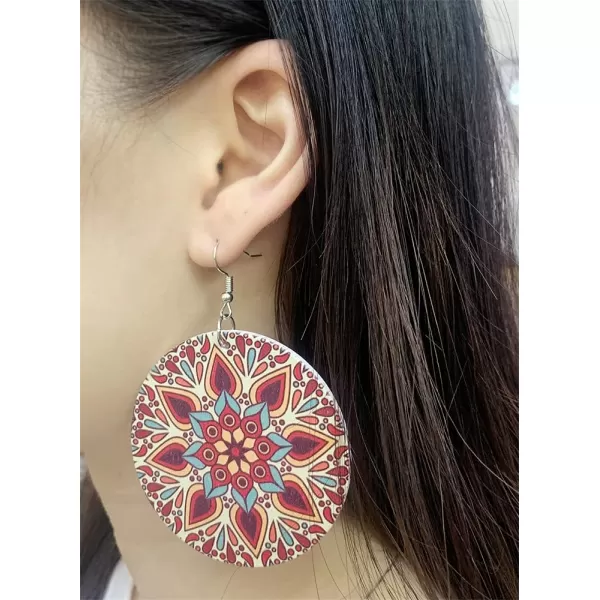 Boho Wooden Drop Dangle Earrings for Women Girls Large Big African Ethnic Wood Statement Dangling Hook Earring Lightweight Engraving Handmade Vintage Jewelry FlowerBoho Wooden Drop Dangle Earrings for Women Girls Large Big African Ethnic Wood Statement Dangling Hook Earring Lightweight Engraving Handmade Vintage Jewelry Flower