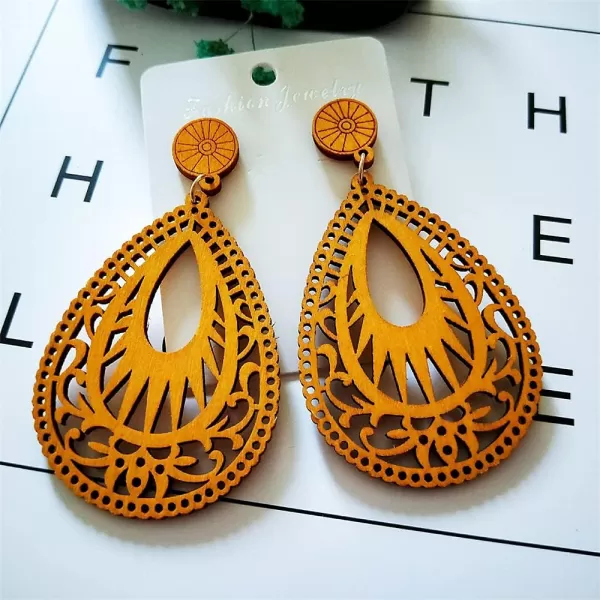 Boho Wooden Drop Dangle Earrings for Women Girls Large Big African Ethnic Wood Statement Dangling Hook Earring Lightweight Engraving Handmade Vintage Jewelry TeardropBoho Wooden Drop Dangle Earrings for Women Girls Large Big African Ethnic Wood Statement Dangling Hook Earring Lightweight Engraving Handmade Vintage Jewelry Teardrop