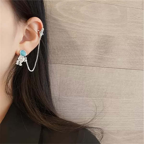 CZ Astronaut Space Ear Cuff Crawler Climber Tassel Chain Dangle Earrings Cubic Zirconia Cute Spaceman Spacecraft Box Chains Drop Small Studs Piercing Earring Fashion Unique Jewelry Gifts forCZ Astronaut Space Ear Cuff Crawler Climber Tassel Chain Dangle Earrings Cubic Zirconia Cute Spaceman Spacecraft Box Chains Drop Small Studs Piercing Earring Fashion Unique Jewelry Gifts for