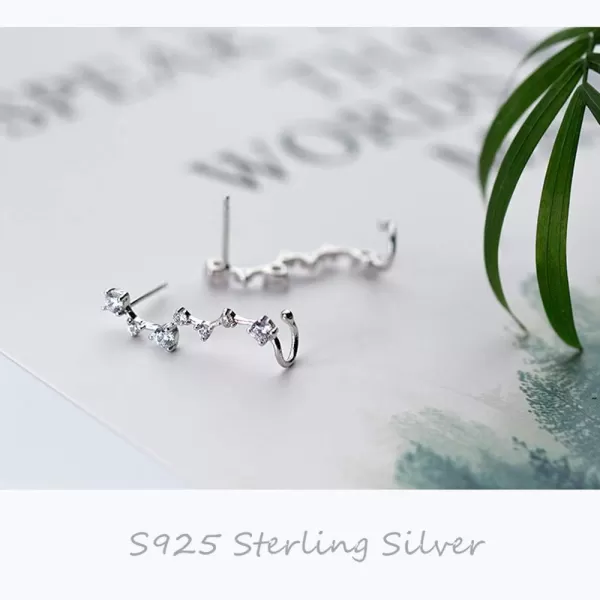 CZ Big Dippe Constellation Cuffs Crystal Studs Earrings for Women Girls 925 Sterling Silver Diamond Star Astrology Spiral Hoop Climber Crawler Hypoallergenic Post Pin Charms Fashion Gifts FriendCZ Big Dippe Constellation Cuffs Crystal Studs Earrings for Women Girls 925 Sterling Silver Diamond Star Astrology Spiral Hoop Climber Crawler Hypoallergenic Post Pin Charms Fashion Gifts Friend