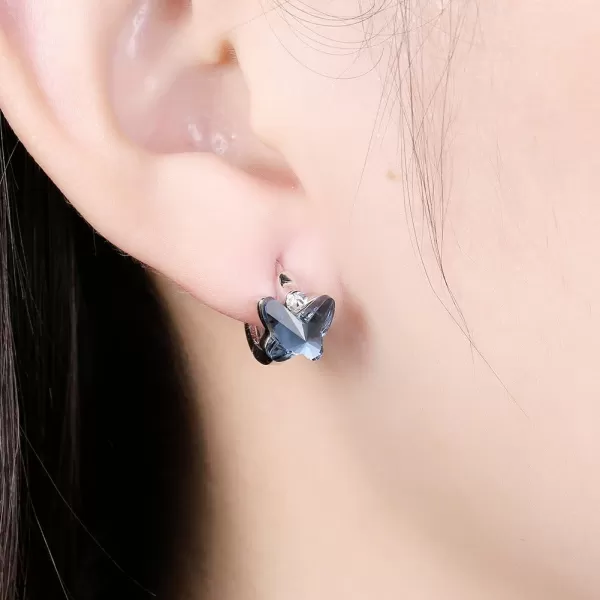 CZ Butterfly Tiny Small Hoop Earrings for Women Teen Girls Cartilage Sleeper Dainty Hoops 925 Sterling Silver Crystal Hypoallergenic Gifts for DaughterCZ Butterfly Tiny Small Hoop Earrings for Women Teen Girls Cartilage Sleeper Dainty Hoops 925 Sterling Silver Crystal Hypoallergenic Gifts for Daughter