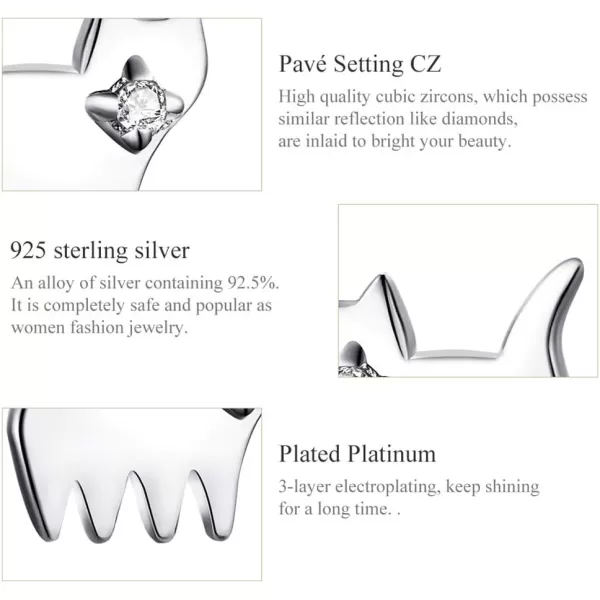 CZ Cute Cat Sterling Silver Tiny Stud Earrings for Women Teen Girls Sensitive Ears Cubic Zirconia Mini Kitty Kitten Lucky Post for Pet Lover Animal Jewelry Christmas Gifts for DaughterCZ Cute Cat Sterling Silver Tiny Stud Earrings for Women Teen Girls Sensitive Ears Cubic Zirconia Mini Kitty Kitten Lucky Post for Pet Lover Animal Jewelry Christmas Gifts for Daughter