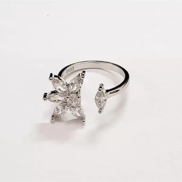 CZ Falling Petal Flower Wedding Ring for Women Girls Silver Plated Rhinestone Statement Engagement Expandable Adjustable Open Wrap Finger Rings Comfort Fit Fashion Crystal Jewelry Valentine BirthdayCZ Falling Petal Flower Wedding Ring for Women Girls Silver Plated Rhinestone Statement Engagement Expandable Adjustable Open Wrap Finger Rings Comfort Fit Fashion Crystal Jewelry Valentine Birthday