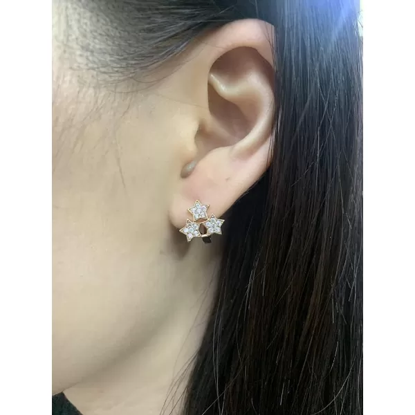 CZ Gold Star Small Hoop Cartilage Earrings for Women Girls Sparkling Cubic Zirconia Tiny Cute Huggie Piercing Stud Hoops Wedding Birthday Party Jewelry Hypoallergenic for Senstive EarCZ Gold Star Small Hoop Cartilage Earrings for Women Girls Sparkling Cubic Zirconia Tiny Cute Huggie Piercing Stud Hoops Wedding Birthday Party Jewelry Hypoallergenic for Senstive Ear
