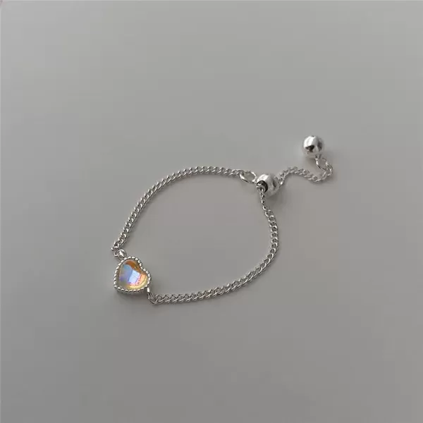 CZ Heart Chain Engagement Promise 925 Sterling Silver Ring for Women Girls AB Crystal Ball Bead Adjustable Expandable Open Band Rings Fashion Eternity Wedding Birthday Christmas Party Jewelry GiftCZ Heart Chain Engagement Promise 925 Sterling Silver Ring for Women Girls AB Crystal Ball Bead Adjustable Expandable Open Band Rings Fashion Eternity Wedding Birthday Christmas Party Jewelry Gift