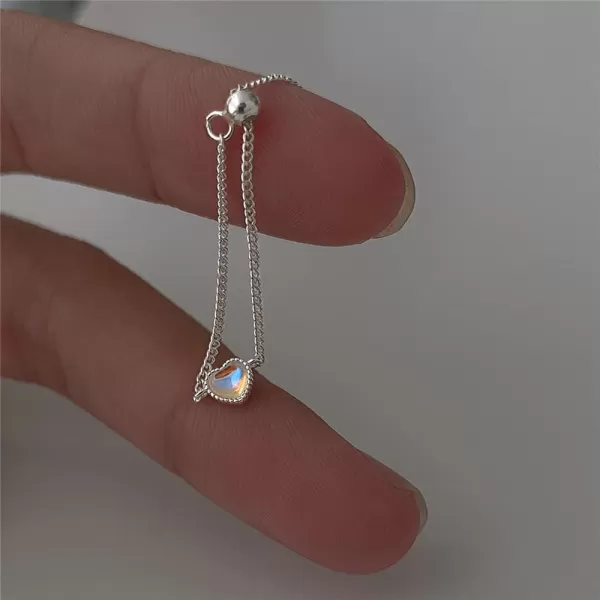 CZ Heart Chain Engagement Promise 925 Sterling Silver Ring for Women Girls AB Crystal Ball Bead Adjustable Expandable Open Band Rings Fashion Eternity Wedding Birthday Christmas Party Jewelry GiftCZ Heart Chain Engagement Promise 925 Sterling Silver Ring for Women Girls AB Crystal Ball Bead Adjustable Expandable Open Band Rings Fashion Eternity Wedding Birthday Christmas Party Jewelry Gift