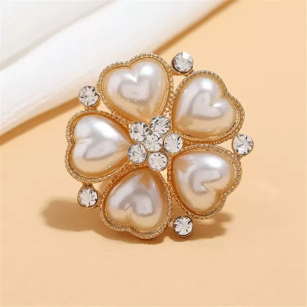CZ Heart Pearl Statement Wedding Ring for Women Girls Vintage Crystal Diamond Flower Faux Pearls Adjustable Open Band Wrap Engagement Birthday Cocktail Party Ring Comfort Fit Exaggerated Jewelry GiftCZ Heart Pearl Statement Wedding Ring for Women Girls Vintage Crystal Diamond Flower Faux Pearls Adjustable Open Band Wrap Engagement Birthday Cocktail Party Ring Comfort Fit Exaggerated Jewelry Gift