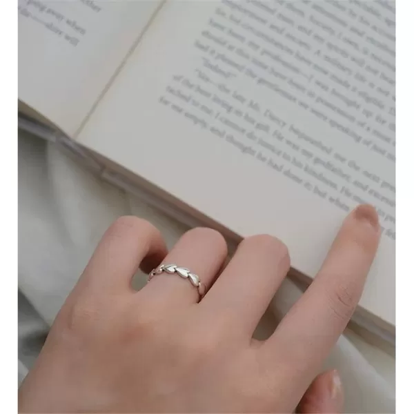 CZ Heart S925 Sterling Silver Ring for Women Girls Dainty Crystal Engagement Promise Love Expandable Open Finger Statement Stacking Rings Adjustable Fashion Valentines Anniversary JewelryCZ Heart S925 Sterling Silver Ring for Women Girls Dainty Crystal Engagement Promise Love Expandable Open Finger Statement Stacking Rings Adjustable Fashion Valentines Anniversary Jewelry