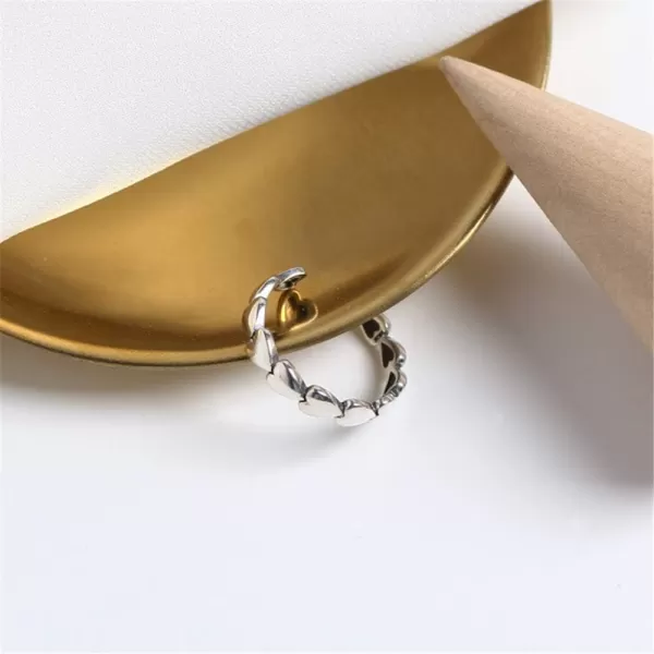 CZ Heart S925 Sterling Silver Ring for Women Girls Dainty Crystal Engagement Promise Love Expandable Open Finger Statement Stacking Rings Adjustable Fashion Valentines Anniversary JewelryCZ Heart S925 Sterling Silver Ring for Women Girls Dainty Crystal Engagement Promise Love Expandable Open Finger Statement Stacking Rings Adjustable Fashion Valentines Anniversary Jewelry