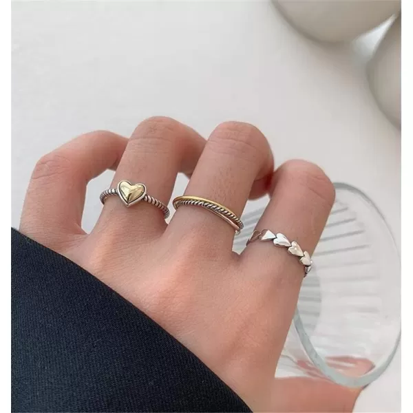 CZ Heart S925 Sterling Silver Ring for Women Girls Dainty Crystal Engagement Promise Love Expandable Open Finger Statement Stacking Rings Adjustable Fashion Valentines Anniversary JewelryCZ Heart S925 Sterling Silver Ring for Women Girls Dainty Crystal Engagement Promise Love Expandable Open Finger Statement Stacking Rings Adjustable Fashion Valentines Anniversary Jewelry