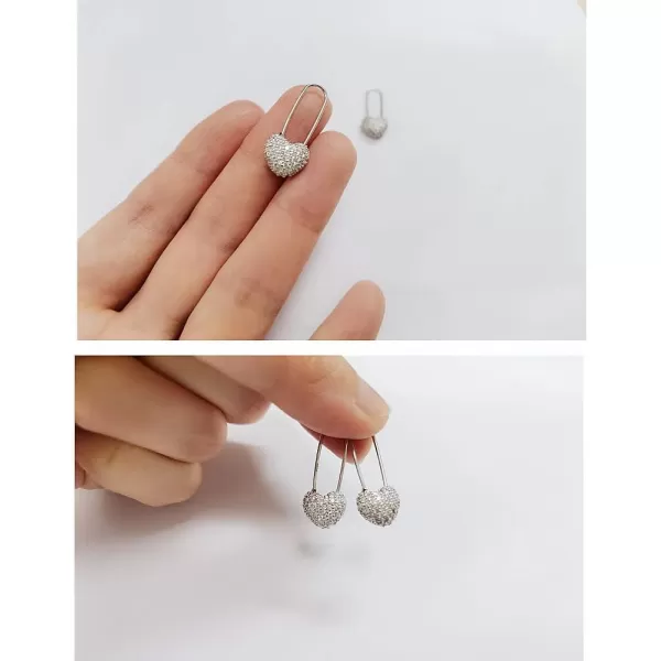 CZ Heart Safety Pin Sterling Silver Small Hoop Cartilage Earrings for Women Girls Cubic Zirconia Tiny Cute Love Drop Dangle Huggie Hoops Fashion Dainty Birthday Anniversary Jewelry GiftsCZ Heart Safety Pin Sterling Silver Small Hoop Cartilage Earrings for Women Girls Cubic Zirconia Tiny Cute Love Drop Dangle Huggie Hoops Fashion Dainty Birthday Anniversary Jewelry Gifts