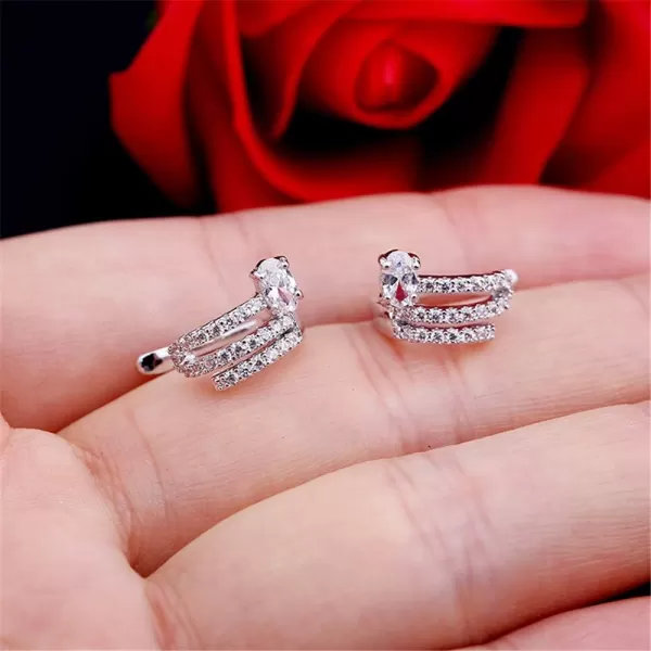 CZ Layered Ear Cuff Cartilage Huggie Hoop Earrings for Women Girls CZ Non Piercing Minimalist Dainty Crystal Wrap Clip Hypoallergenic Fashion Elegant Jewelry Birthday Wedding Gift for BridalCZ Layered Ear Cuff Cartilage Huggie Hoop Earrings for Women Girls CZ Non Piercing Minimalist Dainty Crystal Wrap Clip Hypoallergenic Fashion Elegant Jewelry Birthday Wedding Gift for Bridal
