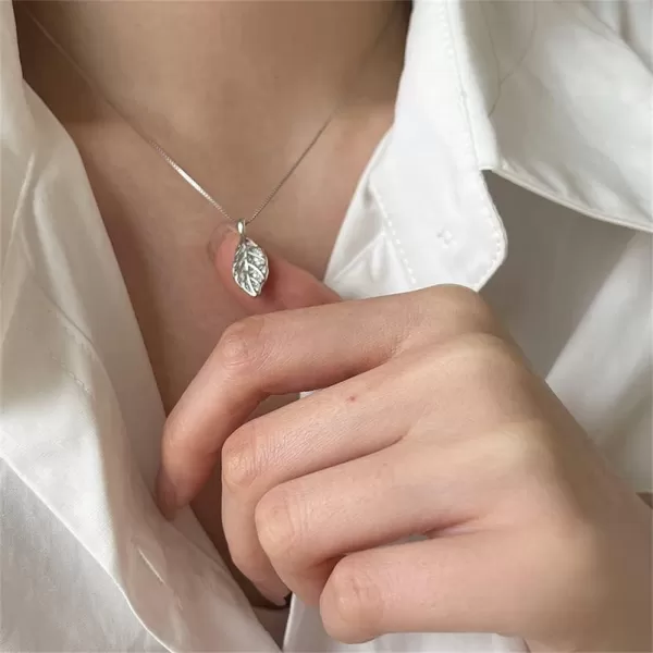 CZ Leaf Pendant Necklace for Women Girls 925 Sterling Silver Dainty Crystal Charms Drop Adjustable Link Chain Choker Necklaces Fashion Jewelry Gifts for Her 17 InchCZ Leaf Pendant Necklace for Women Girls 925 Sterling Silver Dainty Crystal Charms Drop Adjustable Link Chain Choker Necklaces Fashion Jewelry Gifts for Her 17 Inch