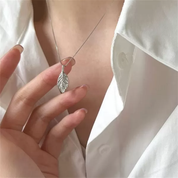 CZ Leaf Pendant Necklace for Women Girls 925 Sterling Silver Dainty Crystal Charms Drop Adjustable Link Chain Choker Necklaces Fashion Jewelry Gifts for Her 17 InchCZ Leaf Pendant Necklace for Women Girls 925 Sterling Silver Dainty Crystal Charms Drop Adjustable Link Chain Choker Necklaces Fashion Jewelry Gifts for Her 17 Inch