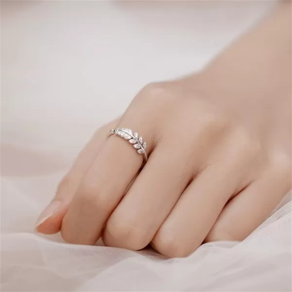 CZ Olive Leaf 925 Sterling Silver Adjustable Open Band Ring for Women Girls Statement Expandable Branch Finger Rings Comfort Fit Dainty Wedding Engagement Promise Jewelry Birthday Anniversary Size 78CZ Olive Leaf 925 Sterling Silver Adjustable Open Band Ring for Women Girls Statement Expandable Branch Finger Rings Comfort Fit Dainty Wedding Engagement Promise Jewelry Birthday Anniversary Size 78