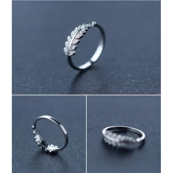 CZ Olive Leaf 925 Sterling Silver Adjustable Open Band Ring for Women Girls Statement Expandable Branch Finger Rings Comfort Fit Dainty Wedding Engagement Promise Jewelry Birthday Anniversary Size 78CZ Olive Leaf 925 Sterling Silver Adjustable Open Band Ring for Women Girls Statement Expandable Branch Finger Rings Comfort Fit Dainty Wedding Engagement Promise Jewelry Birthday Anniversary Size 78