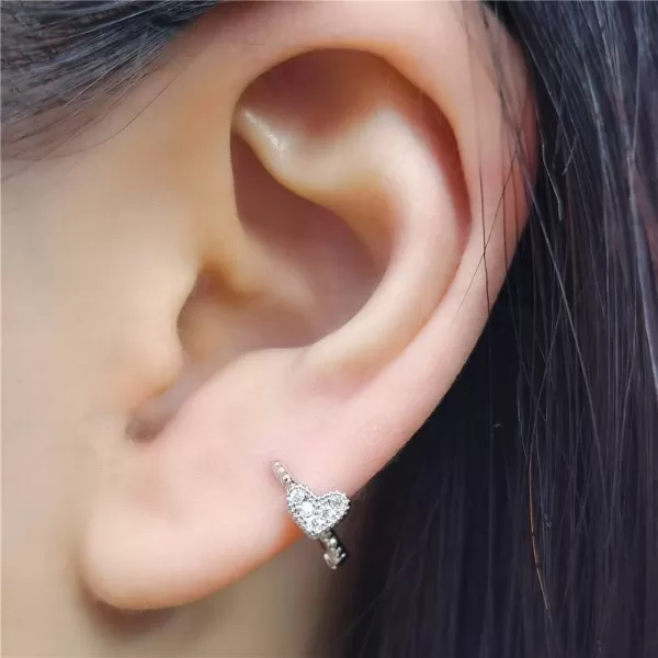 CZ Sideways Heart Cartilage Small Hoop Earrings for Women Girls Cubic Zirconia Tiny Love Beaded Huggie Hoops Hypoallergenic Earring Delicate Birthday Holiday Easter Gift 7mmCZ Sideways Heart Cartilage Small Hoop Earrings for Women Girls Cubic Zirconia Tiny Love Beaded Huggie Hoops Hypoallergenic Earring Delicate Birthday Holiday Easter Gift 7mm