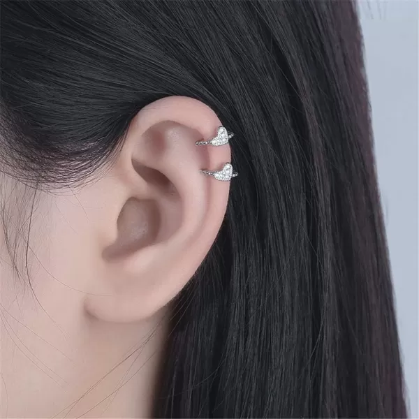 CZ Sideways Heart Cartilage Small Hoop Earrings for Women Girls Cubic Zirconia Tiny Love Beaded Huggie Hoops Hypoallergenic Earring Delicate Birthday Holiday Easter Gift 7mmCZ Sideways Heart Cartilage Small Hoop Earrings for Women Girls Cubic Zirconia Tiny Love Beaded Huggie Hoops Hypoallergenic Earring Delicate Birthday Holiday Easter Gift 7mm