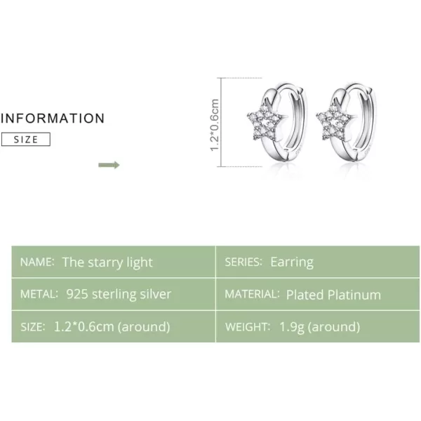 CZ Star Cubic Zirconia Cartilage Small Hoop Earrings for Women Girls 925 Sterling Silver Tiny Cute Hollow Diamond Hinged Huggie Sleeper Hoops Hypoallergenic for Sensitive Ear Dainty Jewelry Gift 9mmCZ Star Cubic Zirconia Cartilage Small Hoop Earrings for Women Girls 925 Sterling Silver Tiny Cute Hollow Diamond Hinged Huggie Sleeper Hoops Hypoallergenic for Sensitive Ear Dainty Jewelry Gift 9mm