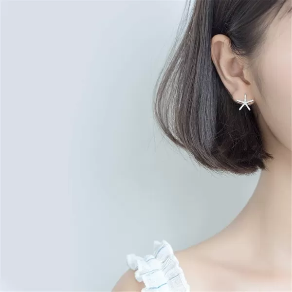 CZ Starfish Dangle Hoop Earrings for Women Teen Girls S925 Sterling Silver Huggie Small Crystal Diamond Star Starfish leverback Cutt Studs Clip on Cartilage Earrings Hypoallergenic Wedding BeachCZ Starfish Dangle Hoop Earrings for Women Teen Girls S925 Sterling Silver Huggie Small Crystal Diamond Star Starfish leverback Cutt Studs Clip on Cartilage Earrings Hypoallergenic Wedding Beach