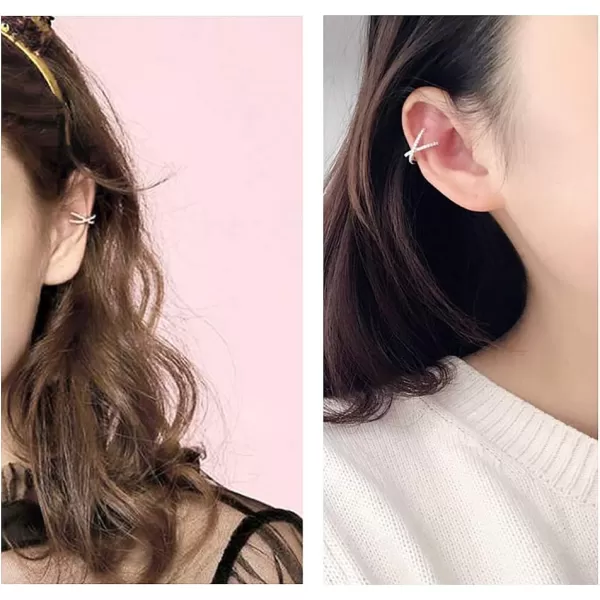 CZ X Cross Ear Cuff Wrap Clip Earrings for Women Girls Men Pave Cubic Zirconia Non Piercing Ear Layered Criss Knot Open Hoop Earrings Minimalist Small Cartilage Hypoallergenic Fashion Jewelry GiftCZ X Cross Ear Cuff Wrap Clip Earrings for Women Girls Men Pave Cubic Zirconia Non Piercing Ear Layered Criss Knot Open Hoop Earrings Minimalist Small Cartilage Hypoallergenic Fashion Jewelry Gift
