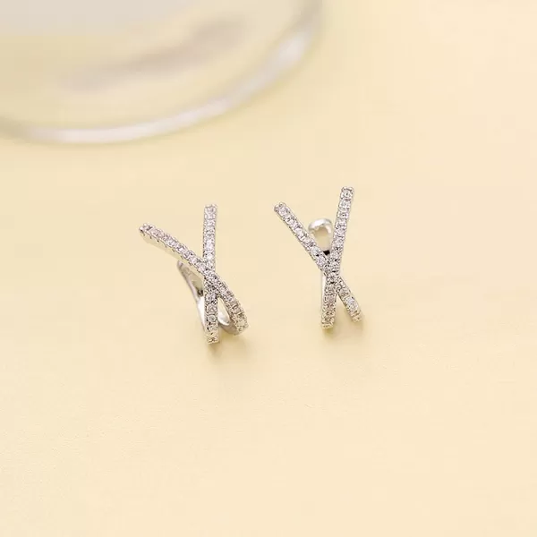 CZ X Cross Ear Cuff Wrap Clip Earrings for Women Girls Men Pave Cubic Zirconia Non Piercing Ear Layered Criss Knot Open Hoop Earrings Minimalist Small Cartilage Hypoallergenic Fashion Jewelry GiftCZ X Cross Ear Cuff Wrap Clip Earrings for Women Girls Men Pave Cubic Zirconia Non Piercing Ear Layered Criss Knot Open Hoop Earrings Minimalist Small Cartilage Hypoallergenic Fashion Jewelry Gift