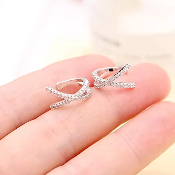 CZ X Cross Ear Cuff Wrap Clip Earrings for Women Girls Men Pave Cubic Zirconia Non Piercing Ear Layered Criss Knot Open Hoop Earrings Minimalist Small Cartilage Hypoallergenic Fashion Jewelry GiftCZ X Cross Ear Cuff Wrap Clip Earrings for Women Girls Men Pave Cubic Zirconia Non Piercing Ear Layered Criss Knot Open Hoop Earrings Minimalist Small Cartilage Hypoallergenic Fashion Jewelry Gift