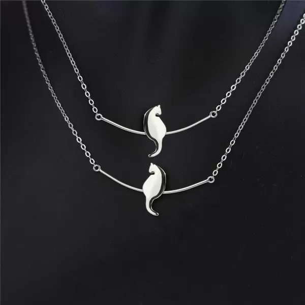 Cat Standing Up Necklace for Women Teen Girls 925 Sterling Silver Polished Cute Kitten Animal Thin Bar Pendant Choker Necklaces Adjustable Chain Danity Hypoallergenic Jewelry for Pet LoverCat Standing Up Necklace for Women Teen Girls 925 Sterling Silver Polished Cute Kitten Animal Thin Bar Pendant Choker Necklaces Adjustable Chain Danity Hypoallergenic Jewelry for Pet Lover