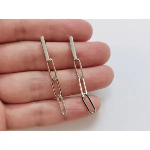 Chain Bar Dangle Drop Earrings for Women Girls Silver Plated Hypoallergenic Charms Vertical Small Bars Safety Pin Chains Dangling Stud Fashion Geometric Punk Birthday Christmas Bff Jewelry GiftsChain Bar Dangle Drop Earrings for Women Girls Silver Plated Hypoallergenic Charms Vertical Small Bars Safety Pin Chains Dangling Stud Fashion Geometric Punk Birthday Christmas Bff Jewelry Gifts