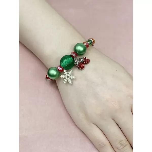 Christmas Beaded Stretch Bracelets for Women Girls Charms Colorful Acrylic Crystal Turquoise Ball Bead Strand Elastic Layer BFF Bracelet Chains Xmas Holiday Accessories Jewelry Gifts for Mother Daughter SnowflakeChristmas Beaded Stretch Bracelets for Women Girls Charms Colorful Acrylic Crystal Turquoise Ball Bead Strand Elastic Layer BFF Bracelet Chains Xmas Holiday Accessories Jewelry Gifts for Mother Daughter Snowflake