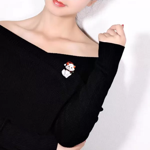 Couple Christmas Cat Brooches for Women Girls Men Fashion Cute Enamel CZ Rhinestone Kitten Animals with Santa Costumes Lapel Pins Dress Accessories Holiday New Year Jewelry Gifts for Lovers 2 PCSCouple Christmas Cat Brooches for Women Girls Men Fashion Cute Enamel CZ Rhinestone Kitten Animals with Santa Costumes Lapel Pins Dress Accessories Holiday New Year Jewelry Gifts for Lovers 2 PCS