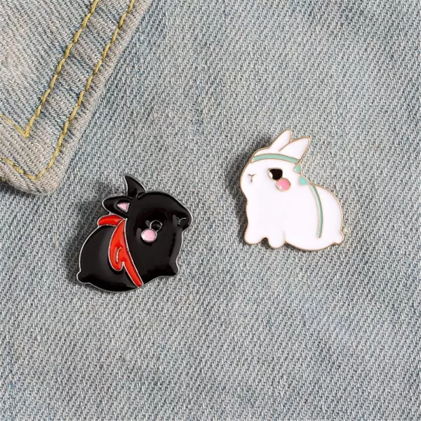 Couple Enamel Rabbit Brooches Pin for Women Girls Fashion Cute Cartoon Animals Costumes Badges Lapel Pins Dress Accessories Easter Valentine Anniversary Jewelry Gifts 2 PCSCouple Enamel Rabbit Brooches Pin for Women Girls Fashion Cute Cartoon Animals Costumes Badges Lapel Pins Dress Accessories Easter Valentine Anniversary Jewelry Gifts 2 PCS