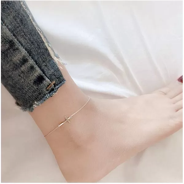 Cross Anklets for Women Teen Girls Men 925 Sterling Silver White Gold Plated Sideways Cross Adjustable Chain Classic Dainty Charm Foot Anklet Bracelet Baptism Birthday Gift JewelryCross Anklets for Women Teen Girls Men 925 Sterling Silver White Gold Plated Sideways Cross Adjustable Chain Classic Dainty Charm Foot Anklet Bracelet Baptism Birthday Gift Jewelry